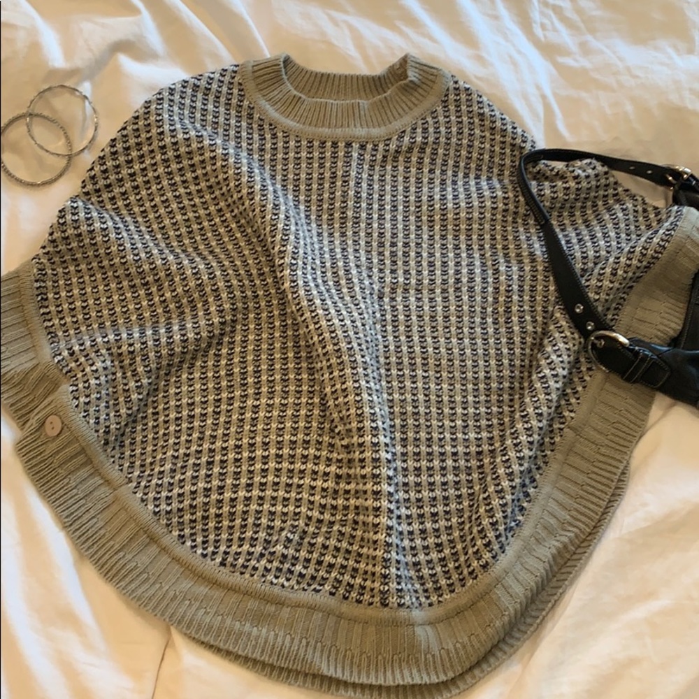Knit poncho